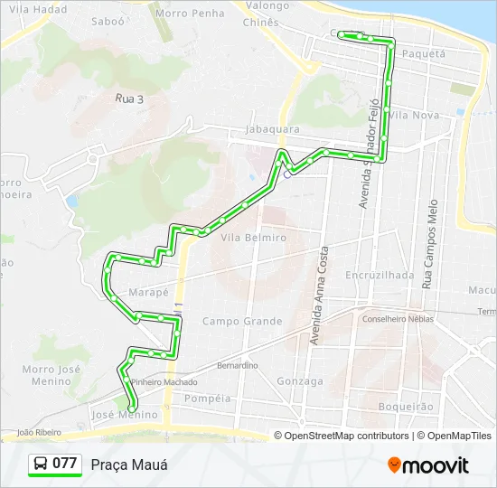 077 Bus Line Map