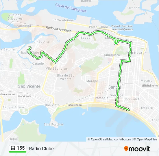 155 Bus Line Map