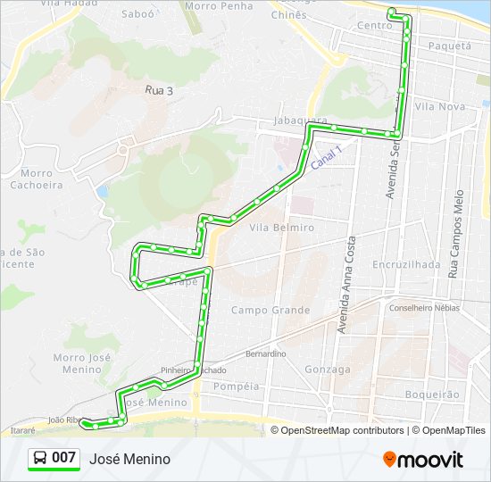 007 bus Line Map