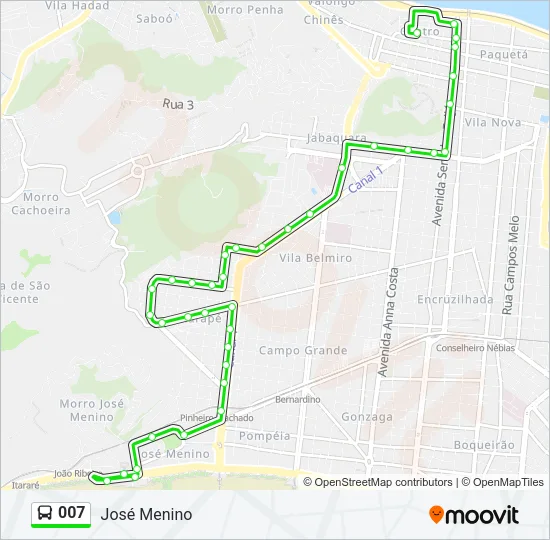 007 Bus Line Map