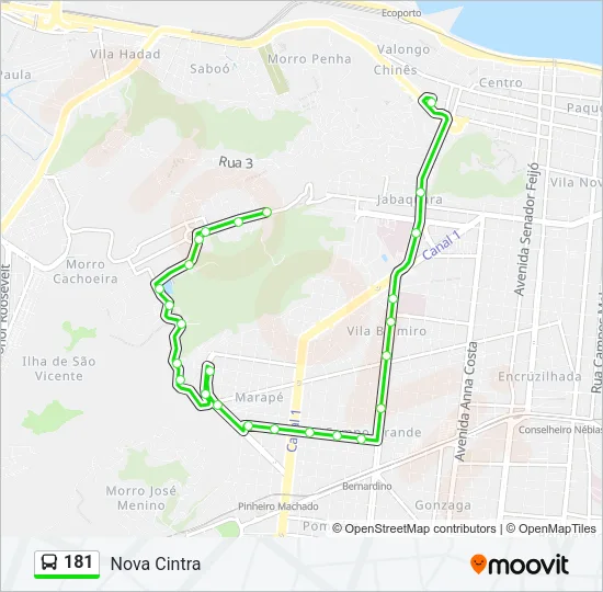 181 Bus Line Map