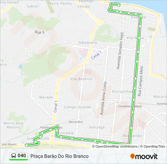 040 Bus Line Map