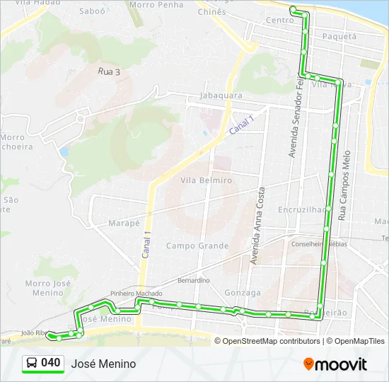 040 Bus Line Map