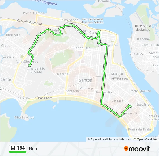 184 Bus Line Map