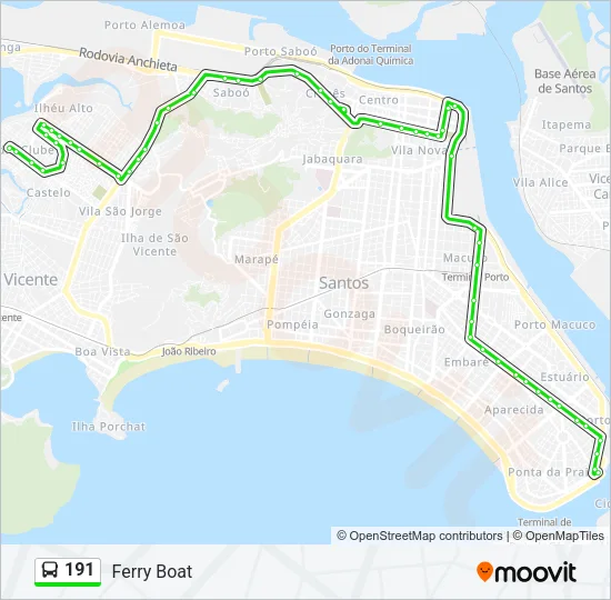 191 Bus Line Map