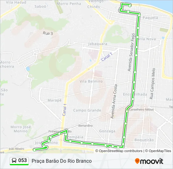 053 Bus Line Map