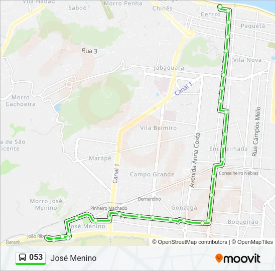 053 Bus Line Map