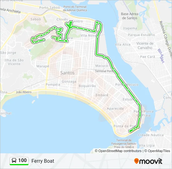 100 Bus Line Map
