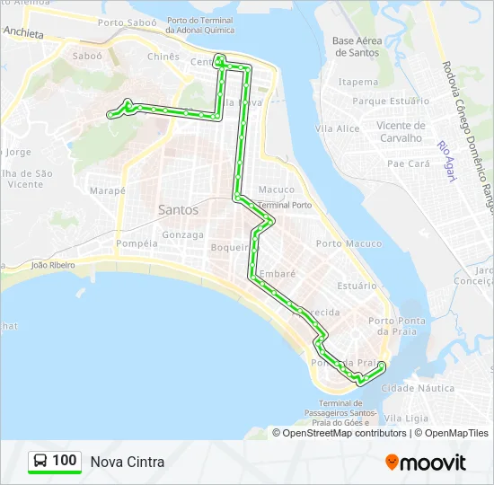 100 Bus Line Map