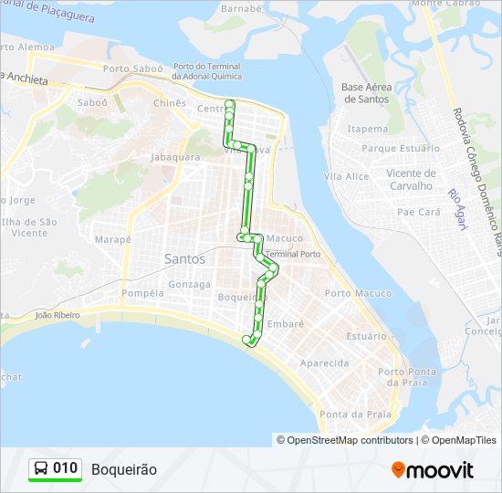 Mapa de 010 de autobús