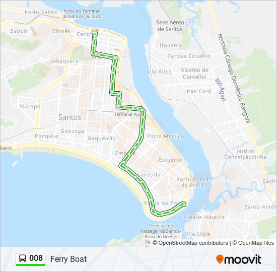 Mapa de 008 de autobús