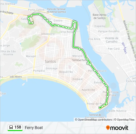 158 Bus Line Map