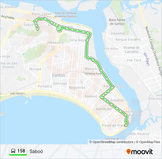 158 Bus Line Map