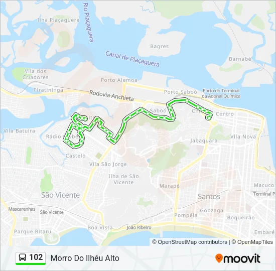 102 Bus Line Map
