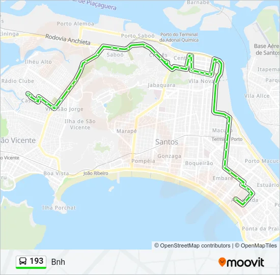 193 Bus Line Map