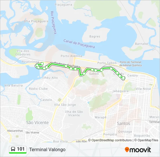 101 Bus Line Map
