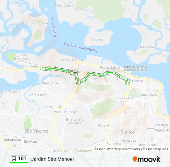 101 Bus Line Map
