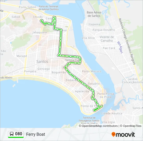 080 Bus Line Map