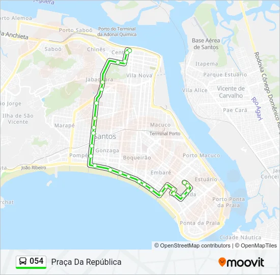 054 Bus Line Map