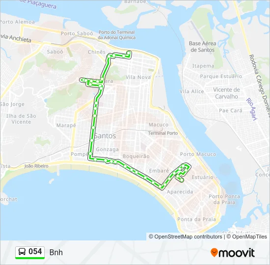 054 Bus Line Map