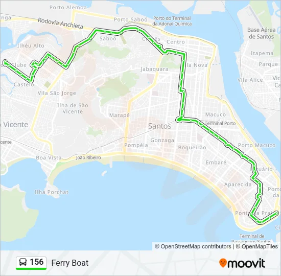 156 Bus Line Map