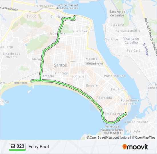 Mapa de 023 de autobús