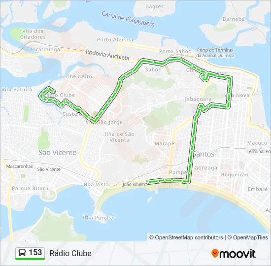 153 Bus Line Map