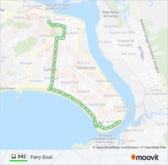 Mapa de 042 de autobús