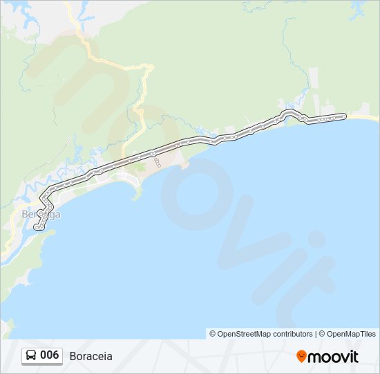 Mapa da linha 006 de ônibus