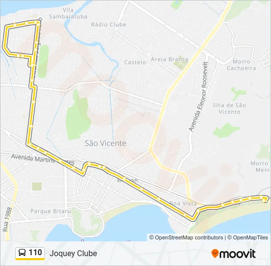 110 Bus Line Map