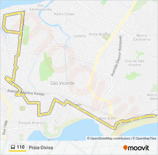 110 Bus Line Map