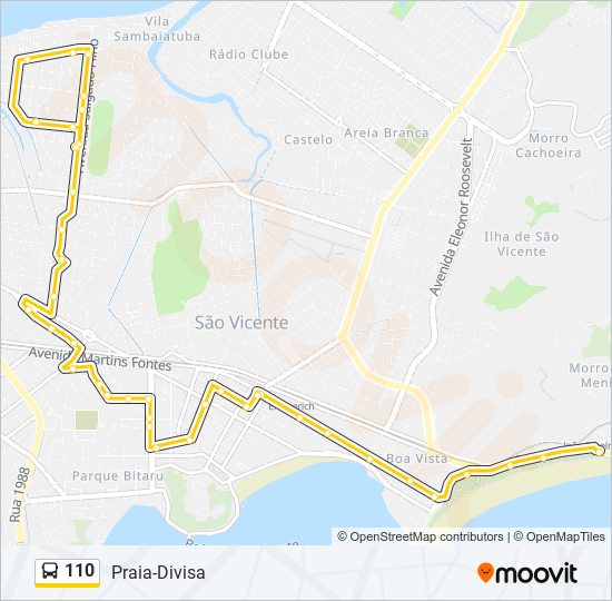 110 bus Line Map