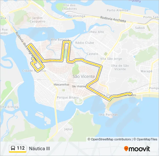 112 Bus Line Map