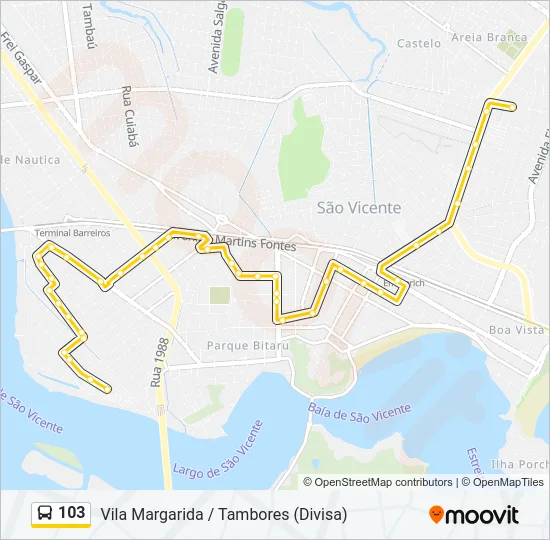 103 Bus Line Map