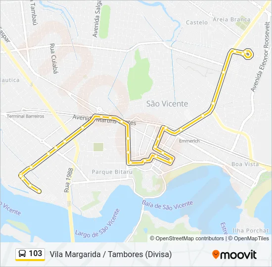 103 Bus Line Map