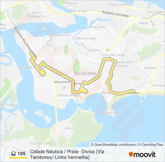 105 Bus Line Map