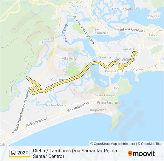 202T Bus Line Map