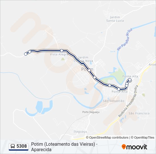 Mapa da linha 5308 de 