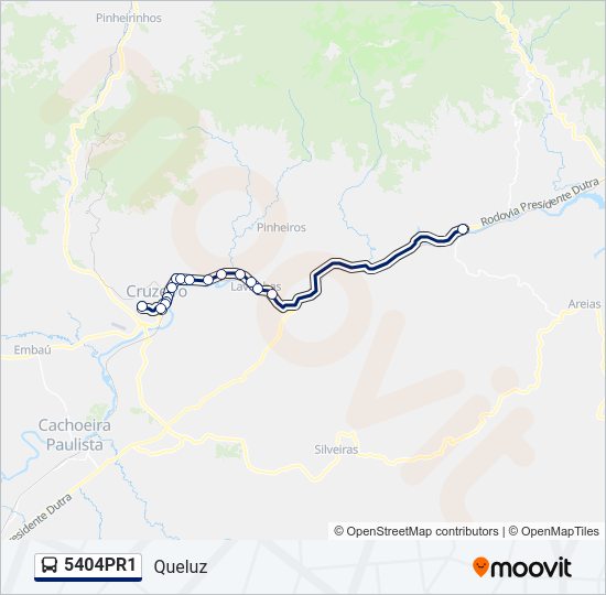 Mapa da linha 5404PR1 de 