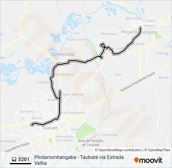 5201 Bus Line Map