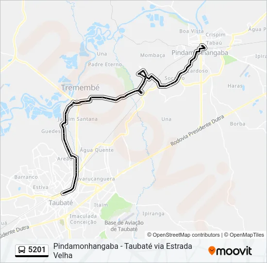 5201 Bus Line Map