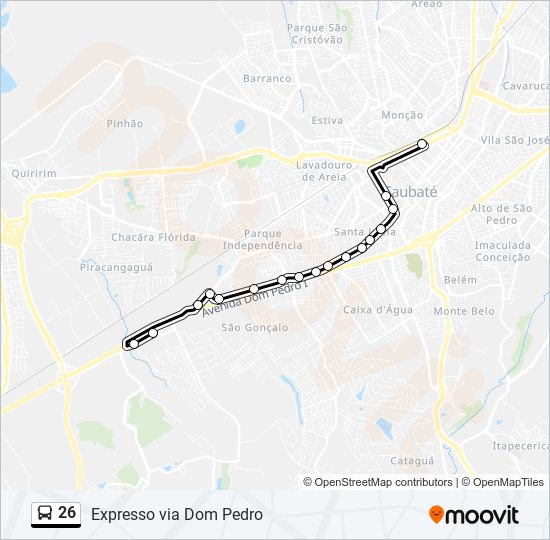 26 bus Line Map