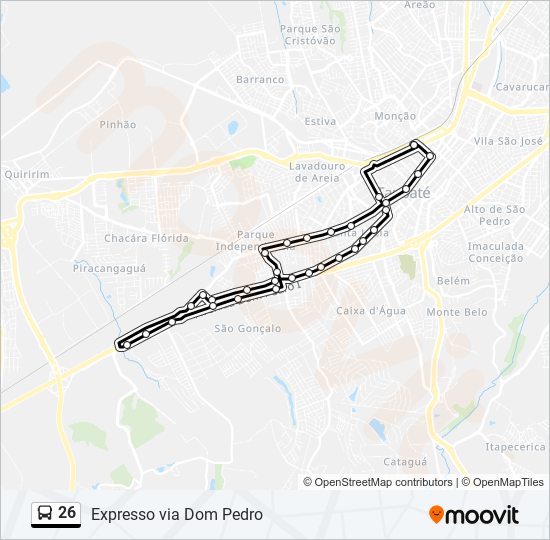 26 bus Line Map