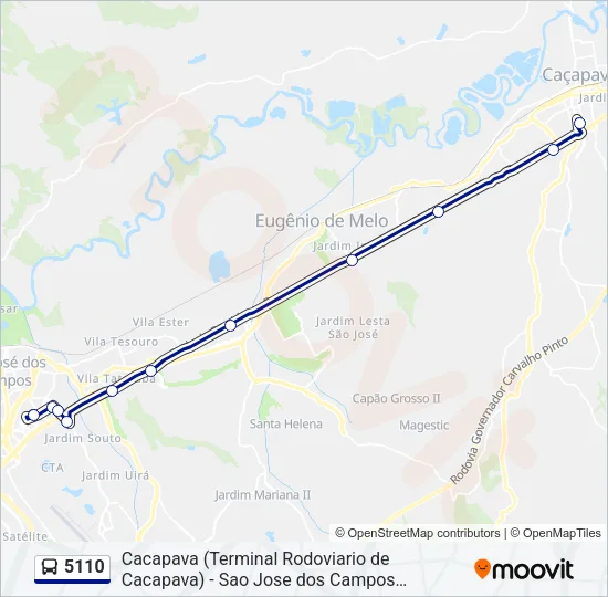 5110 Bus Line Map