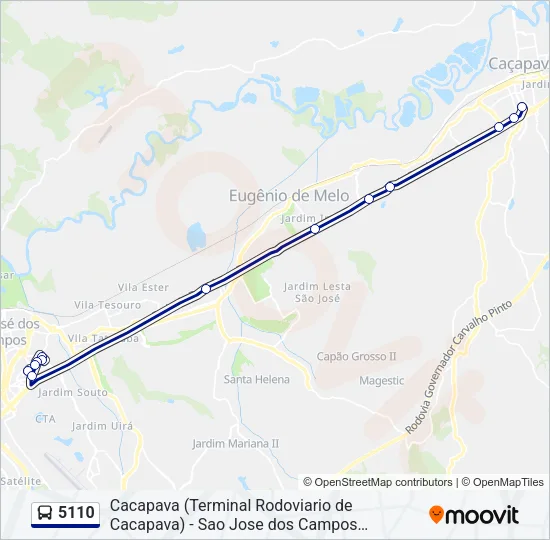 5110 Bus Line Map