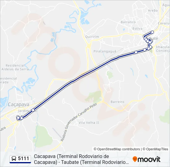 5111 Bus Line Map