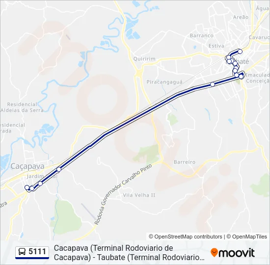5111 Bus Line Map
