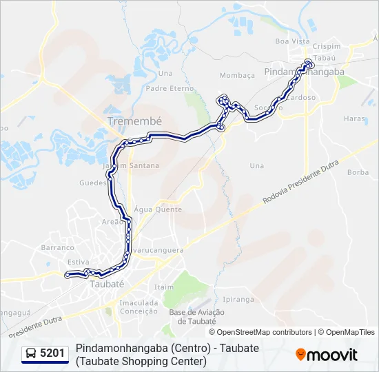5201 Bus Line Map