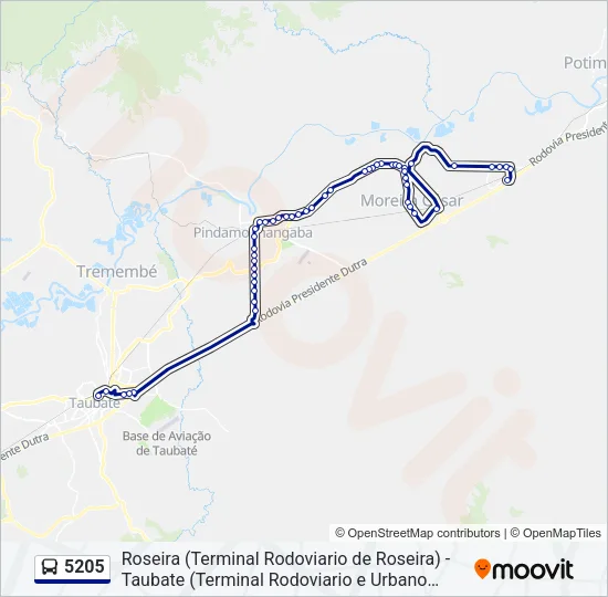 5205 Bus Line Map