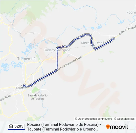 5205 Bus Line Map